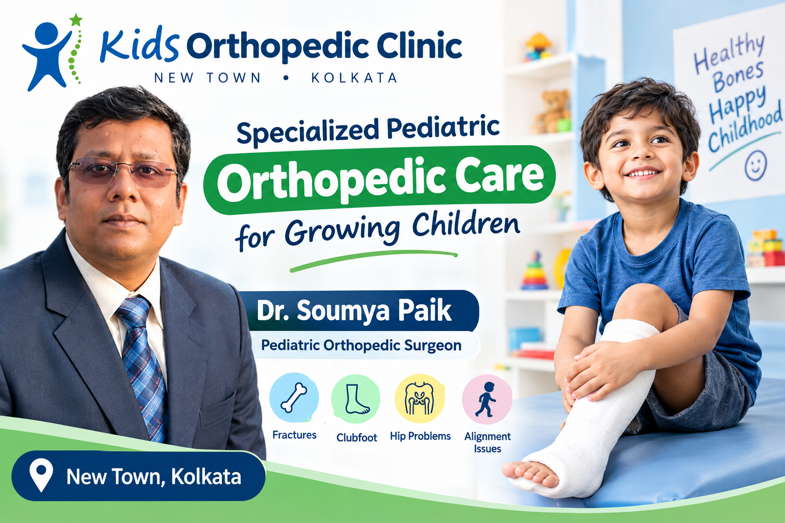Kids Orthopedic Clinic Kolkata with Dr Soumya Paik for pediatric orthopedic treatment in New Town – Mediguide India